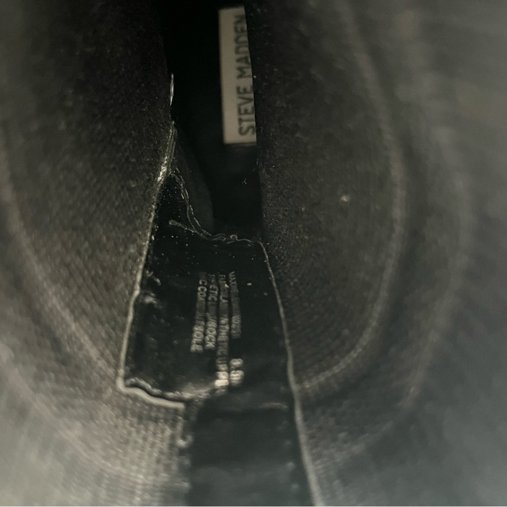 Steve Madden Black Maxwell Sock Boot Size 8.5 - image 7